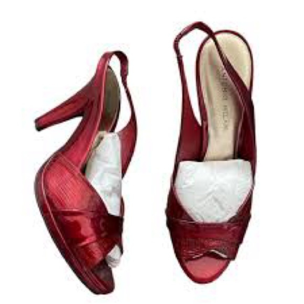 Wine Red Antonio Melani Sling Back Heels